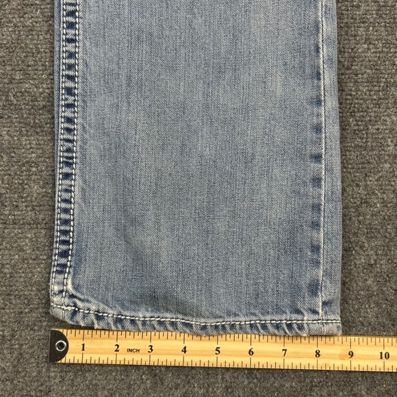 BKE Aiden Jeans Mens 32R Light Wash Slim Straight Leg Bootcut Denim Pants - Picture 12 of 13